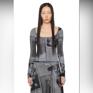 Miaou Black & White Victoire Long Sleeve T-Shirt